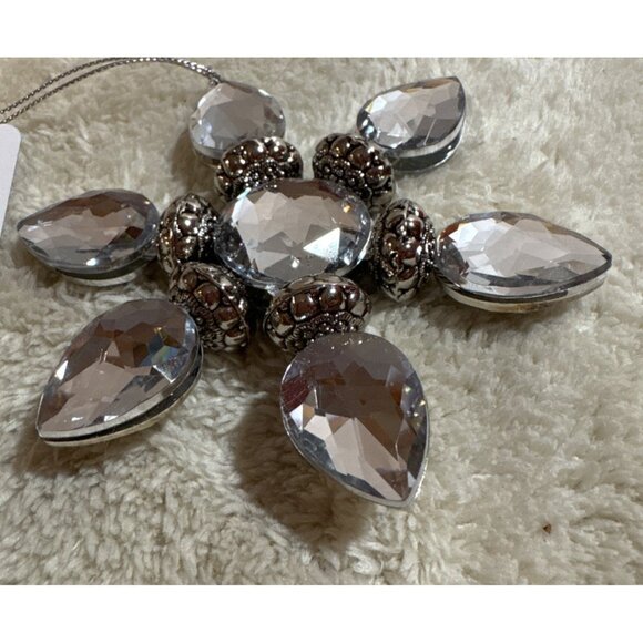 Abbott Taiwan #27 Madonna Snowflake Ornament 4" "905 Silver" - Picture 3 of 6